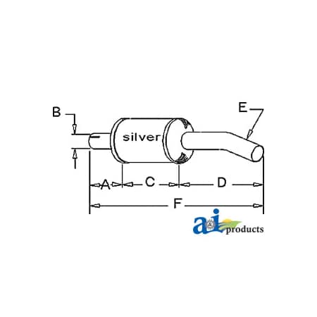A & I Products Muffler 8.5" x10" x30" A-401776R1